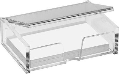 agreat 1 Compartments Acrylic Visiting Card & Pen Holder(Clear)