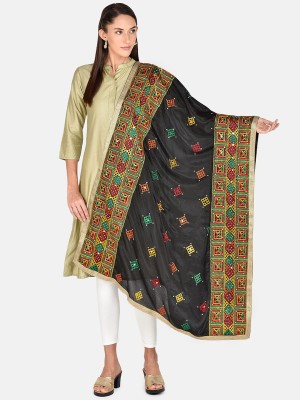 DUPATTA BAZAAR Silk Blend Embroidered Women Dupatta