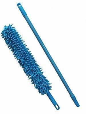 Anva Foldable Microfiber Fan Cleaning Duster | Cleaning Brush with Long Rod | Wet and Dry Duster