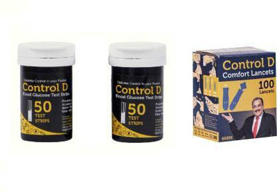NoMed Control D 100 Test Strips & Glucometer Lancets(100)
