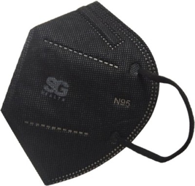 SG HEALTH N95 Anti Pollution mask reusable outdoor protection mask( Black )(Free Size, Pack of 4)