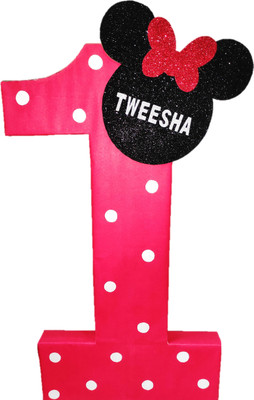 Tweeshas Party Decor Unique Mickey Theme One Number Prop for First Birthday Photo Booth Board(Birthday, Party)