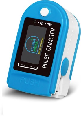 CLEAN MEDS Finger Tip Blue Oximeter Digital Pulse Reader with Color Display - Water Resistant Pulse Oximeter Pulse Oximeter(Blue)