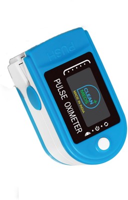 CLEAN MEDS Oximeter Finger Tip Blue Oximeter Digital Pulse Reader with Color Display - Water Resistant Pulse Oximeter Pulse Oximeter(Blue)