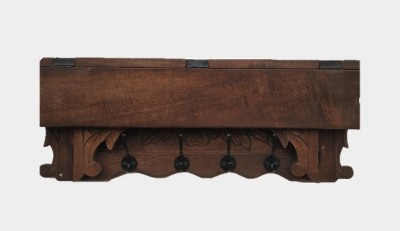 OnlineCraft ch2707 wooden wall rack ( brown) Wooden, Iron Wall Shelf(Number of Shelves - 1, Brown)