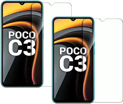 ISAAK Tempered Glass Guard for Poco C3(Pack of 2)
