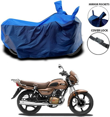 ANTHUB Waterproof Two Wheeler Cover for TVS(Radeon, Blue)