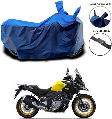 SEBONGO Waterproof Two Wheeler Cover for Suzuki(V Strom 650, Blue)
