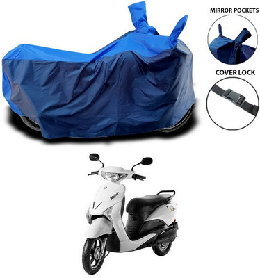 SEBONGO Waterproof Two Wheeler Cover for Indus(Yo Xplor, Blue)