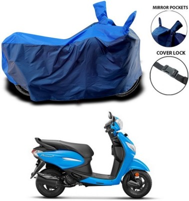 ANTHUB Waterproof Two Wheeler Cover for Hero(Pleasure+ 110, Blue)