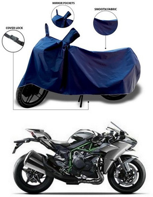 ANTHUB Waterproof Two Wheeler Cover for Kawasaki(Ninja, Blue)