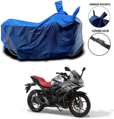 SEBONGO Waterproof Two Wheeler Cover for Suzuki(Gixxer, Blue)