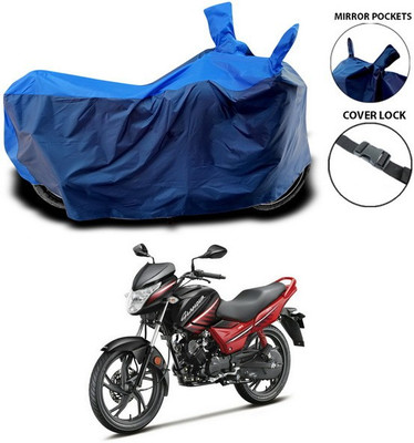 ANTHUB Waterproof Two Wheeler Cover for Hero(Glamour, Blue)