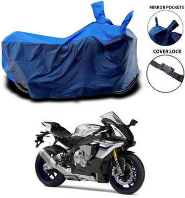 ANTHUB Waterproof Two Wheeler Cover for Yamaha(YZF R1M, Blue)