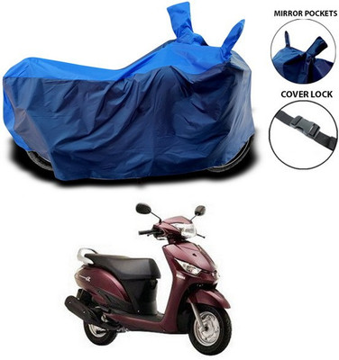 ANTHUB Waterproof Two Wheeler Cover for Yamaha(Alpha, Blue)