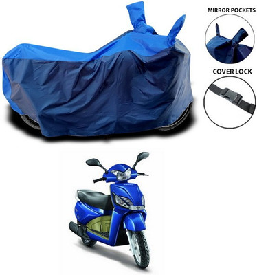 SEBONGO Waterproof Two Wheeler Cover for Mahindra(Gusto, Blue)