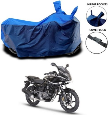 SEBONGO Waterproof Two Wheeler Cover for Bajaj(Pulsar 220 DTS-i, Blue)