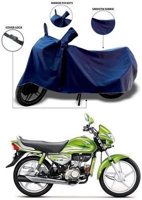 SEBONGO Waterproof Two Wheeler Cover for Hero(HF Deluxe Eco, Blue)