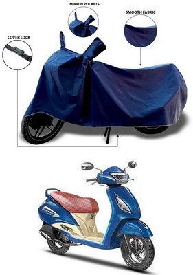 SEBONGO Waterproof Two Wheeler Cover for TVS(Jupiter, Blue)