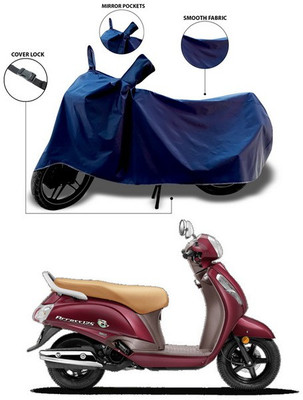 SEBONGO Waterproof Two Wheeler Cover for Suzuki(Access 125, Blue)