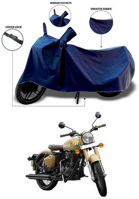 ANTHUB Waterproof Two Wheeler Cover for Royal Enfield(Classic 350, Blue)