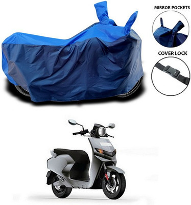 SEBONGO Waterproof Two Wheeler Cover for 22Motors(Flow, Blue)