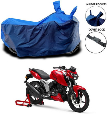 ANTHUB Waterproof Two Wheeler Cover for TVS(Apache RTR 200 4V, Blue)