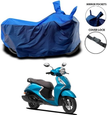 ANTHUB Waterproof Two Wheeler Cover for Yamaha(Fascino, Blue)