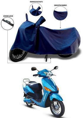 SEBONGO Waterproof Two Wheeler Cover for Hero(Electric Optima, Blue)