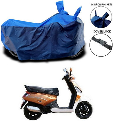 SEBONGO Waterproof Two Wheeler Cover for Mahindra(Gusto, Blue)