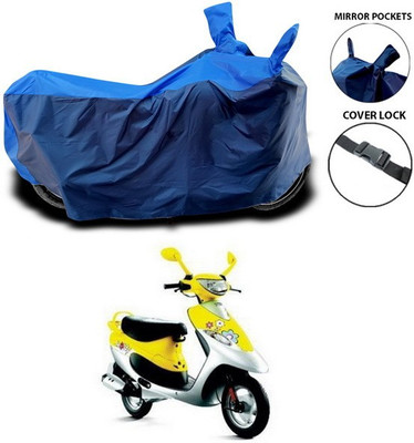 SEBONGO Waterproof Two Wheeler Cover for TVS(Scooty Pep+, Blue)