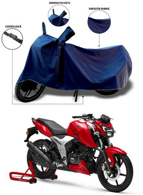 ANTHUB Waterproof Two Wheeler Cover for TVS(Apache RTR 200 4V, Blue)