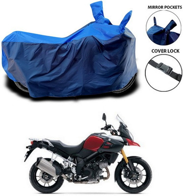 SEBONGO Waterproof Two Wheeler Cover for Suzuki(V Strom 1000, Blue)
