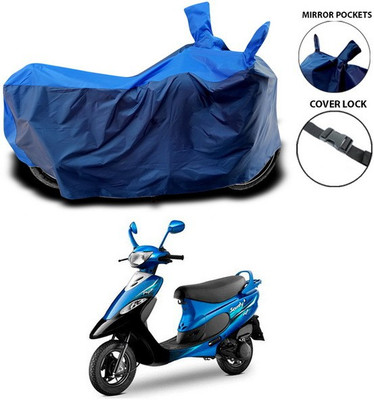 ANTHUB Waterproof Two Wheeler Cover for TVS(Scooty Pep+, Blue)