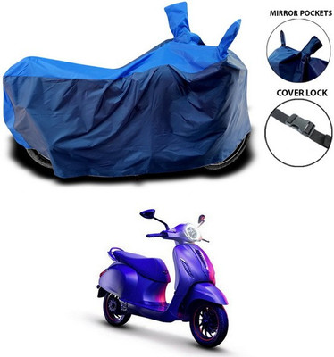SEBONGO Waterproof Two Wheeler Cover for Bajaj(Chetak, Blue)