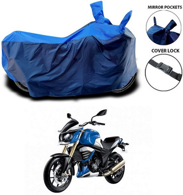 SEBONGO Waterproof Two Wheeler Cover for Mahindra(Mojo, Blue)