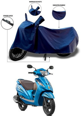 ANTHUB Waterproof Two Wheeler Cover for TVS(Wego, Blue)
