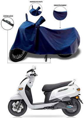 SEBONGO Waterproof Two Wheeler Cover for TVS(Blue)
