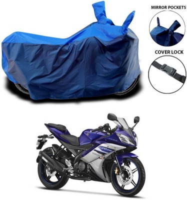 ANTHUB Waterproof Two Wheeler Cover for Yamaha(YZF R15 Ver 2.0, Blue)