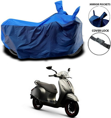 SEBONGO Waterproof Two Wheeler Cover for Bajaj(Chetak, Blue)
