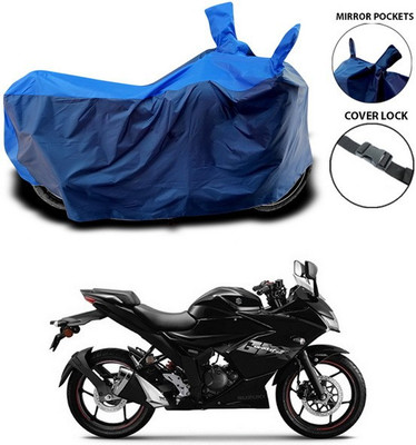 SEBONGO Waterproof Two Wheeler Cover for Suzuki(Gixxer SF, Blue)