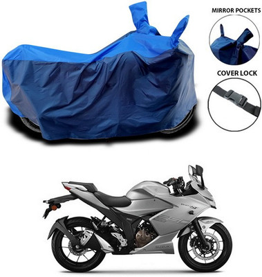 ANTHUB Waterproof Two Wheeler Cover for Suzuki(Gixxer SF, Blue)