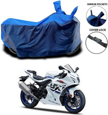 SEBONGO Waterproof Two Wheeler Cover for Suzuki(GSX, Blue)