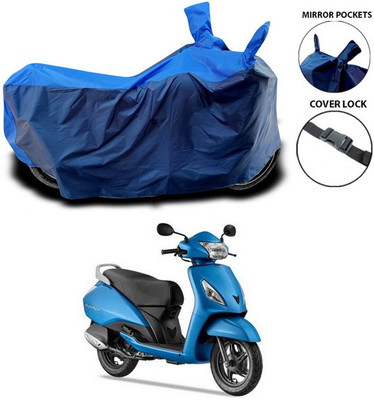 SEBOMGO Waterproof Two Wheeler Cover for TVS(Jupiter, Blue)