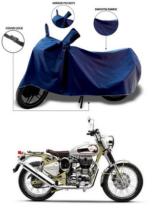 SEBONGO Waterproof Two Wheeler Cover for Royal Enfield(Bullet Trials 500, Blue)