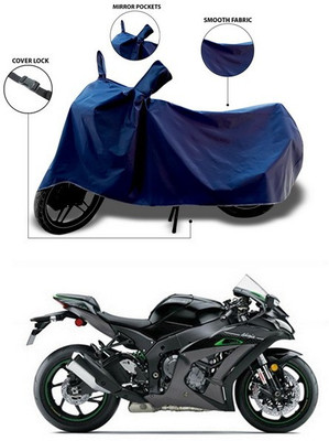 ANTHUB Waterproof Two Wheeler Cover for Kawasaki(Ninja, Blue)