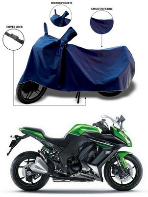 ANTHUB Waterproof Two Wheeler Cover for Kawasaki(Ninja, Blue)