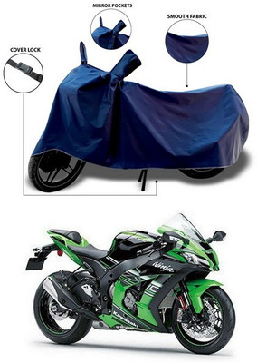 ANTHUB Waterproof Two Wheeler Cover for Kawasaki(Ninja, Blue)