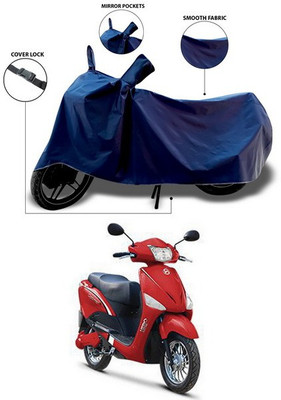 SEBONGO Waterproof Two Wheeler Cover for Hero(Electric Optima, Blue)