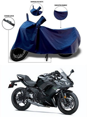 ANTHUB Waterproof Two Wheeler Cover for Kawasaki(Ninja, Blue)